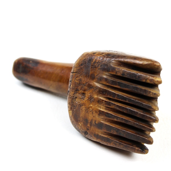 Native American wooden horse brush - 19th century