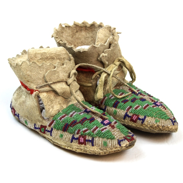 Native American child size beaded moccasins