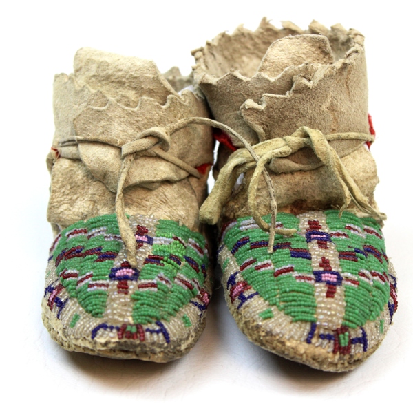 Native American child size beaded moccasins