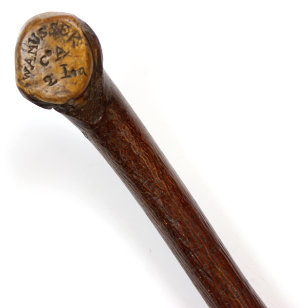 Civil War era hickory wood cane - 2nd Iowa