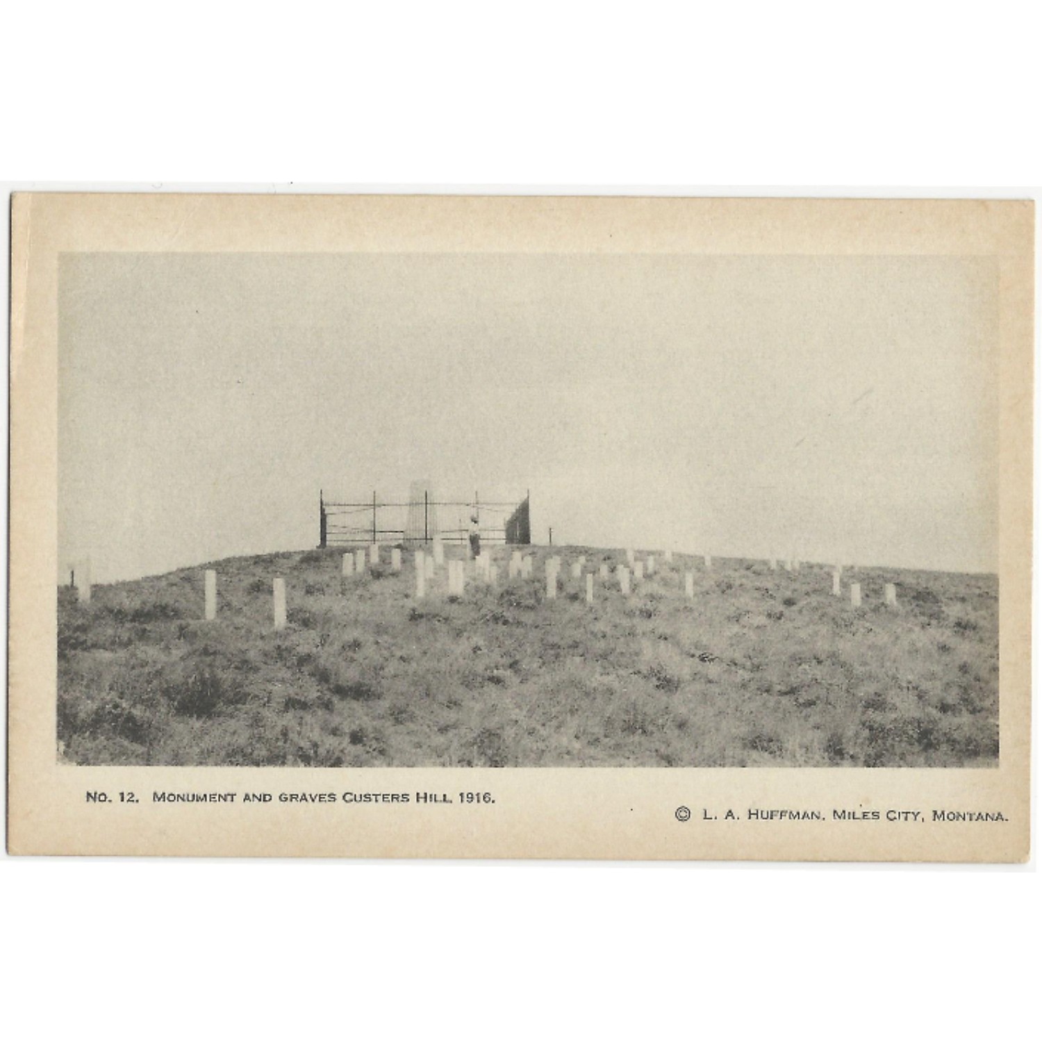 Little Bighorn commemoration postcard - Circa 1917