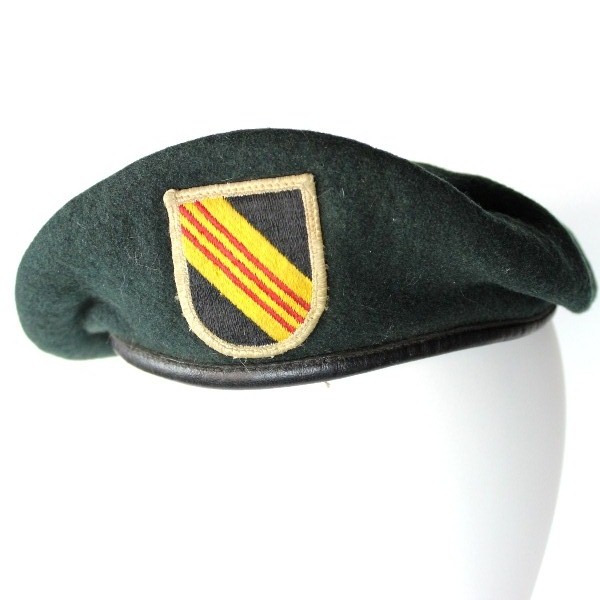 Green beret w/ 5th Special Forces flash  - Dated 1969