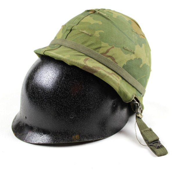 US Army M1 helmet w/ liner and cam cover