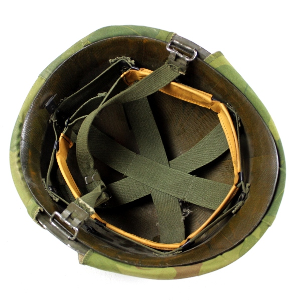 US Army M1 helmet w/ liner and cam cover