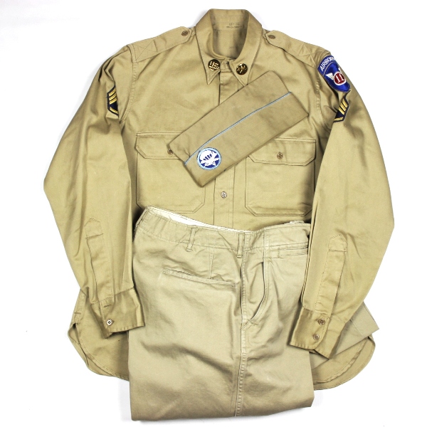 11th Airborne Division paratrooper uniforms / documents grouping