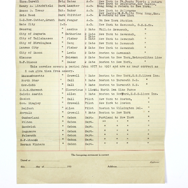 USS Shawmut USN Lt JG documents / photos grouping