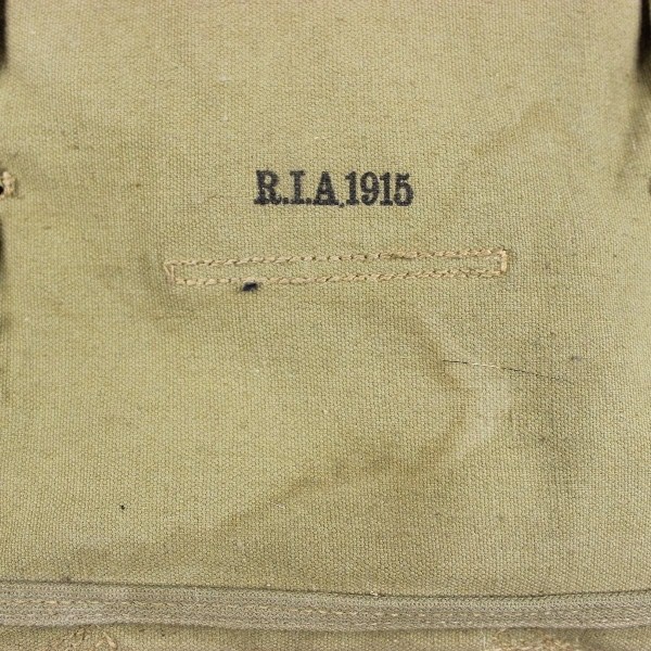 M1910 canvas haversack w/ complete mess kit - R.I.A. 1915