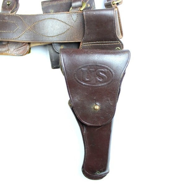 M1921 Sam Browne officer belt w/ holster and mag. pouch