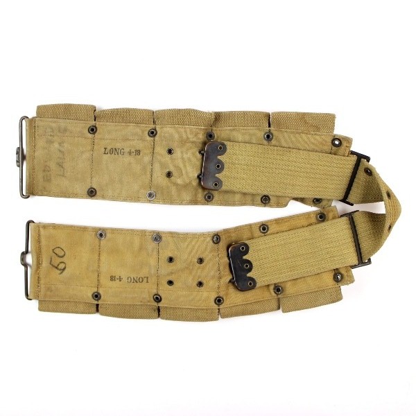 M1910 US Army dismounted rifle cartridge belt - R.H. Long 1918