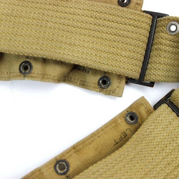 M1910 US Army dismounted rifle cartridge belt - R.H. Long 1918