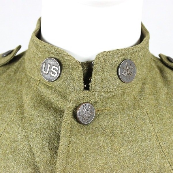 M1912 OD wool service tunic w/ cap - Signal Corps - 89th ID