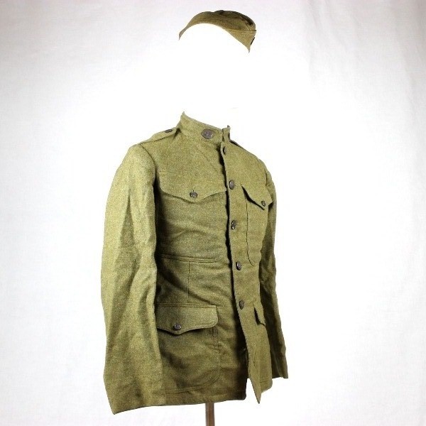 M1912 OD wool service tunic w/ cap - Signal Corps - 89th ID