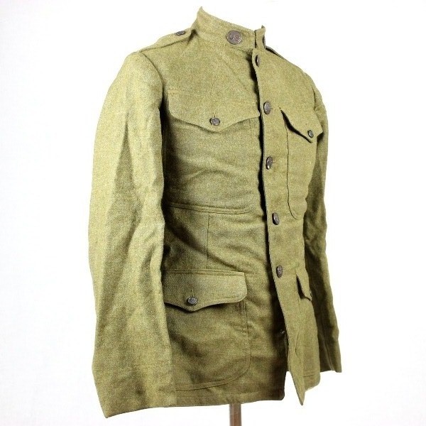 M1912 OD wool service tunic w/ cap - Signal Corps - 89th ID