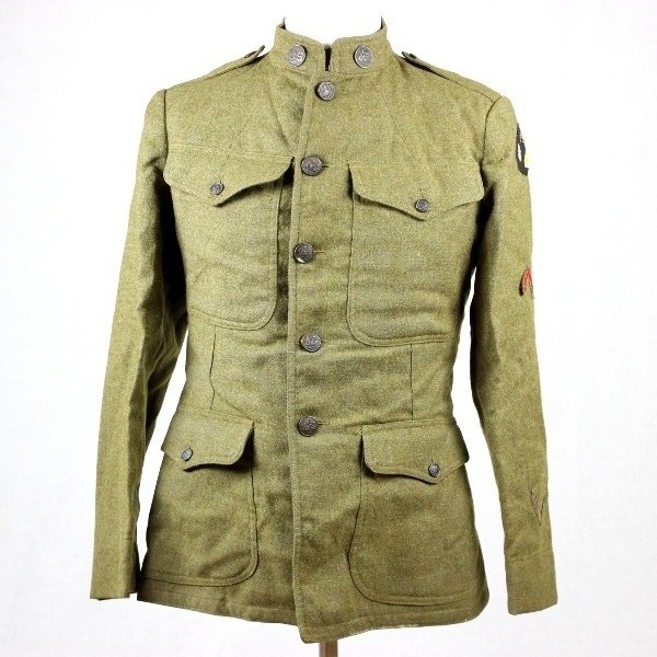 M1912 OD wool service tunic w/ cap - Signal Corps - 89th ID