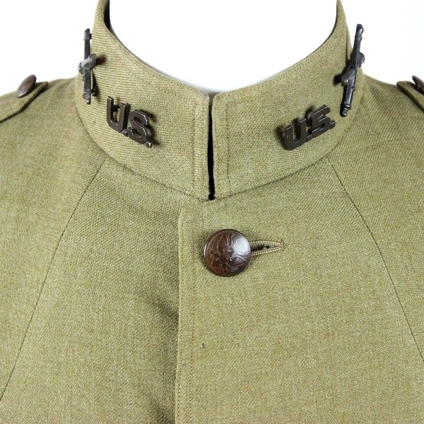 Custom tailored artillery officer OD wool tunic