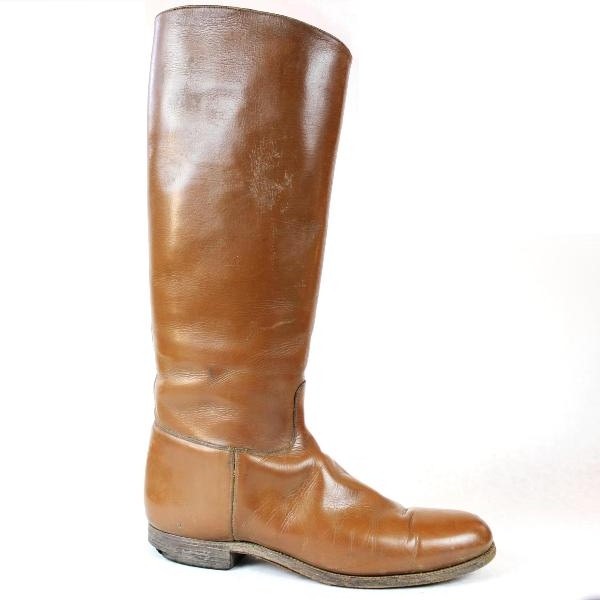 Officers russet leather cavalry riding boots