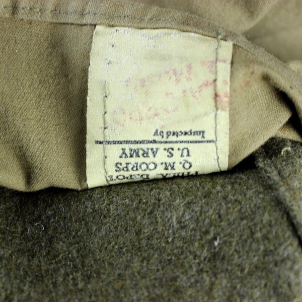 M1918 wool service overcoat - identified