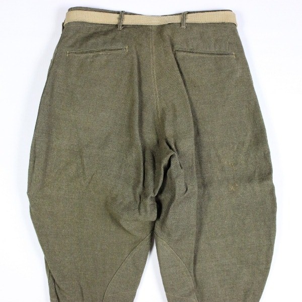 OD wool service trousers w/ belt - W31 L25