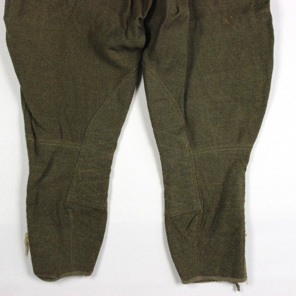 OD wool service trousers w/ belt - W31 L25