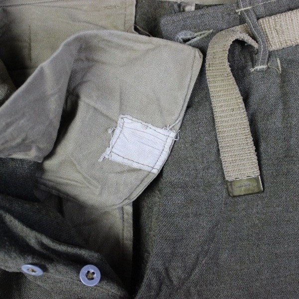 OD wool service trousers w/ belt - W31 L25