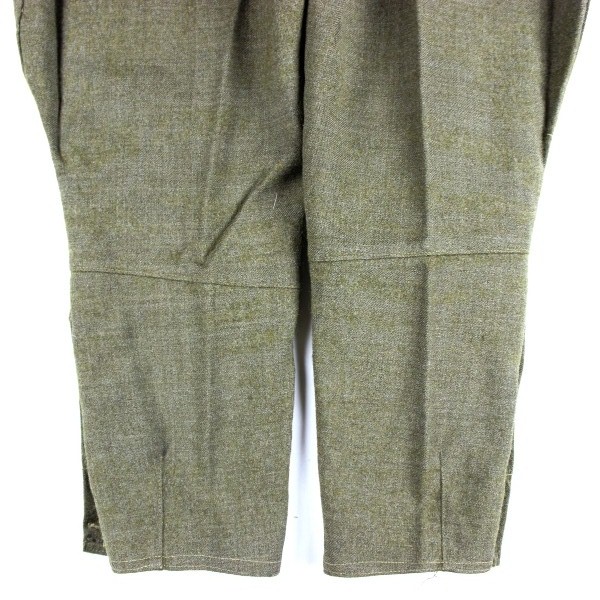 OD wool service trousers w/ belt - W30 L25