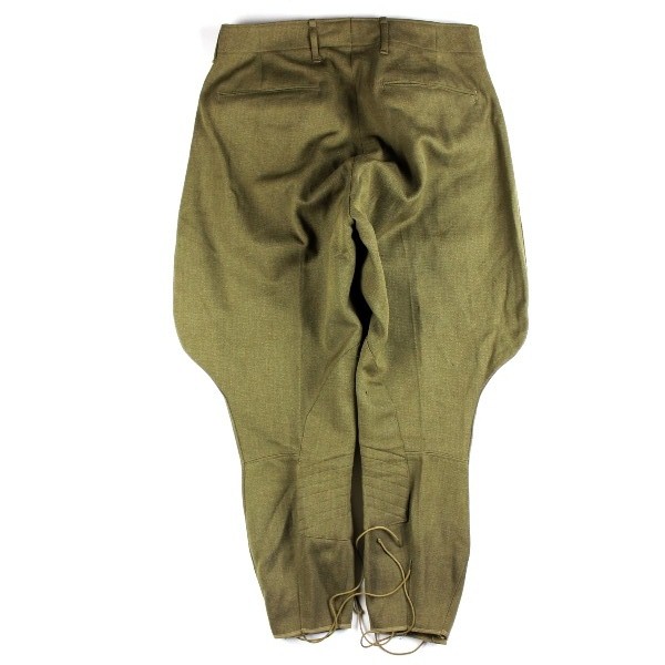 OD wool service trousers - W33 L25