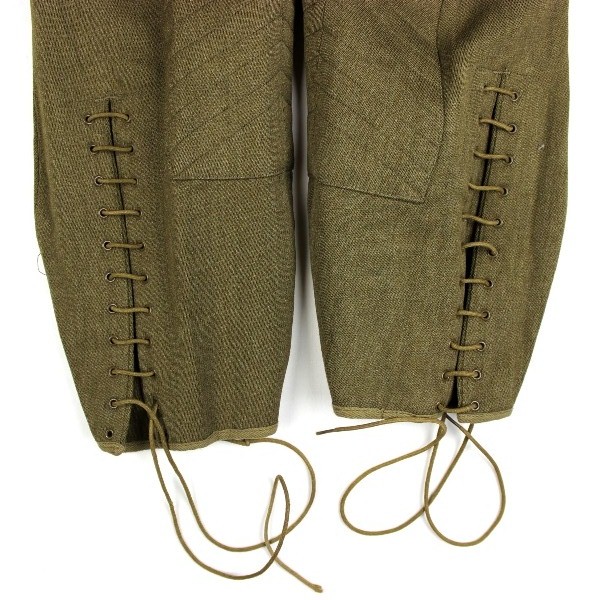 OD wool service trousers - W33 L25