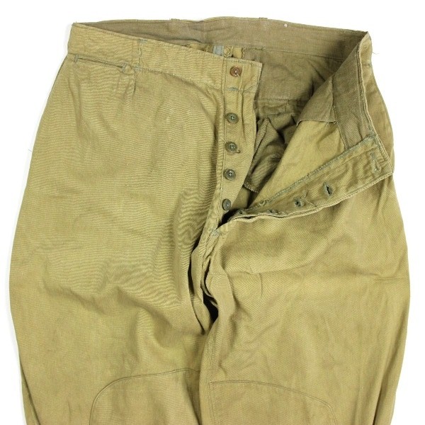 Khaki cotton service trousers - W32 L24