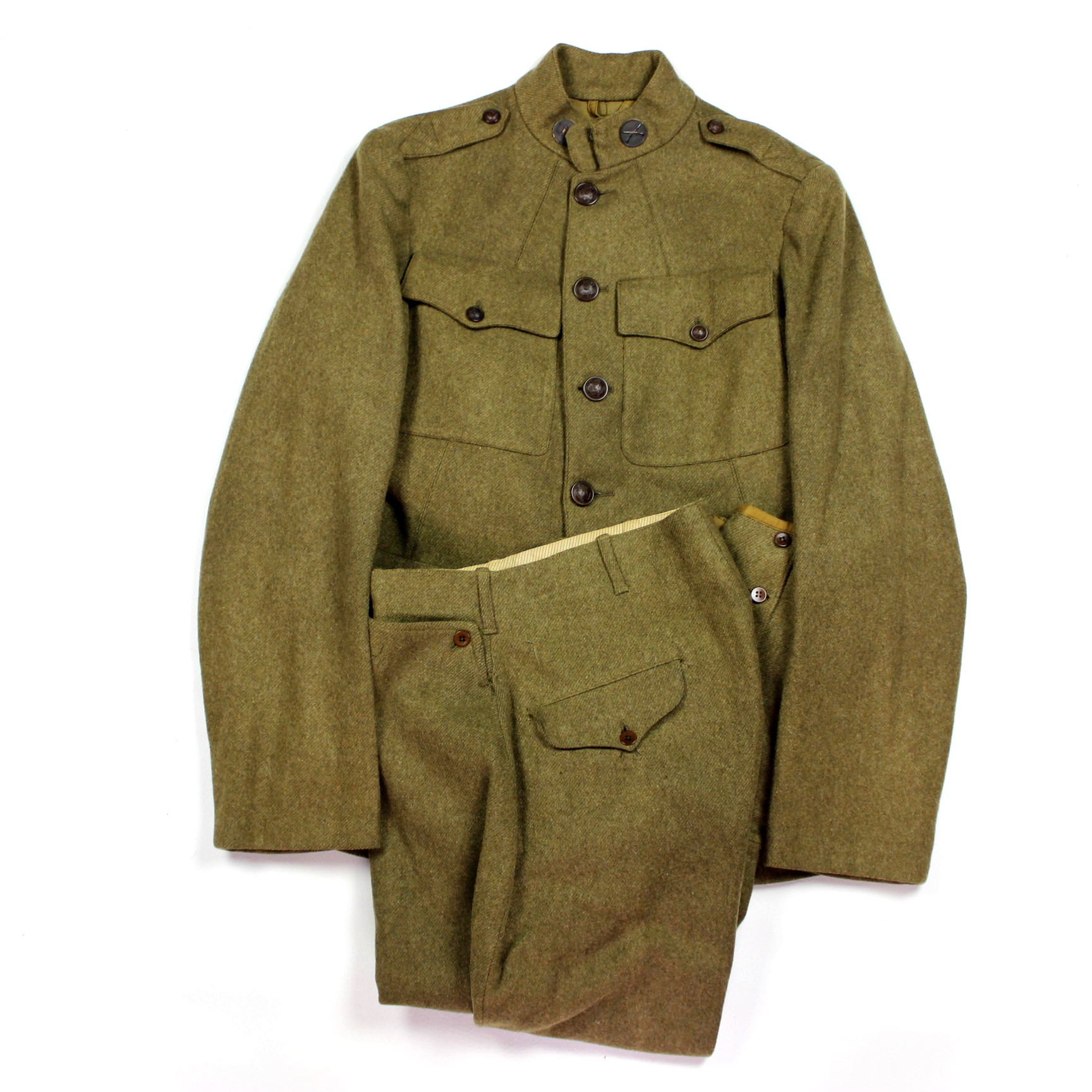 M1917 OD wool service coat w/ matching breeches