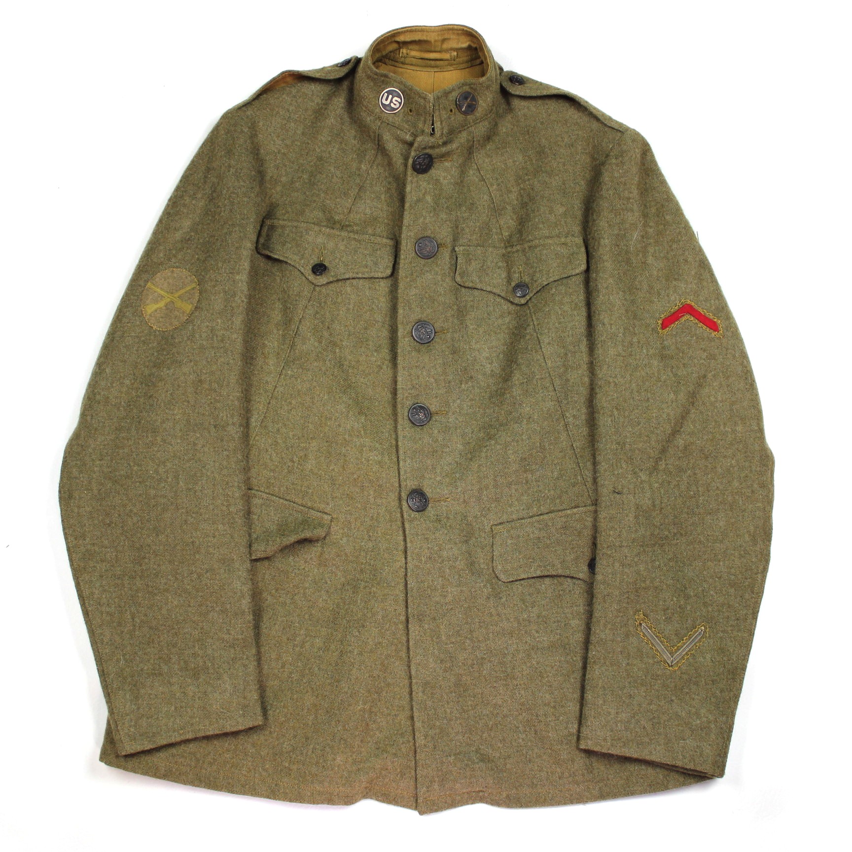 M1918 OD wool Pershing type service coat w/ matching breeches