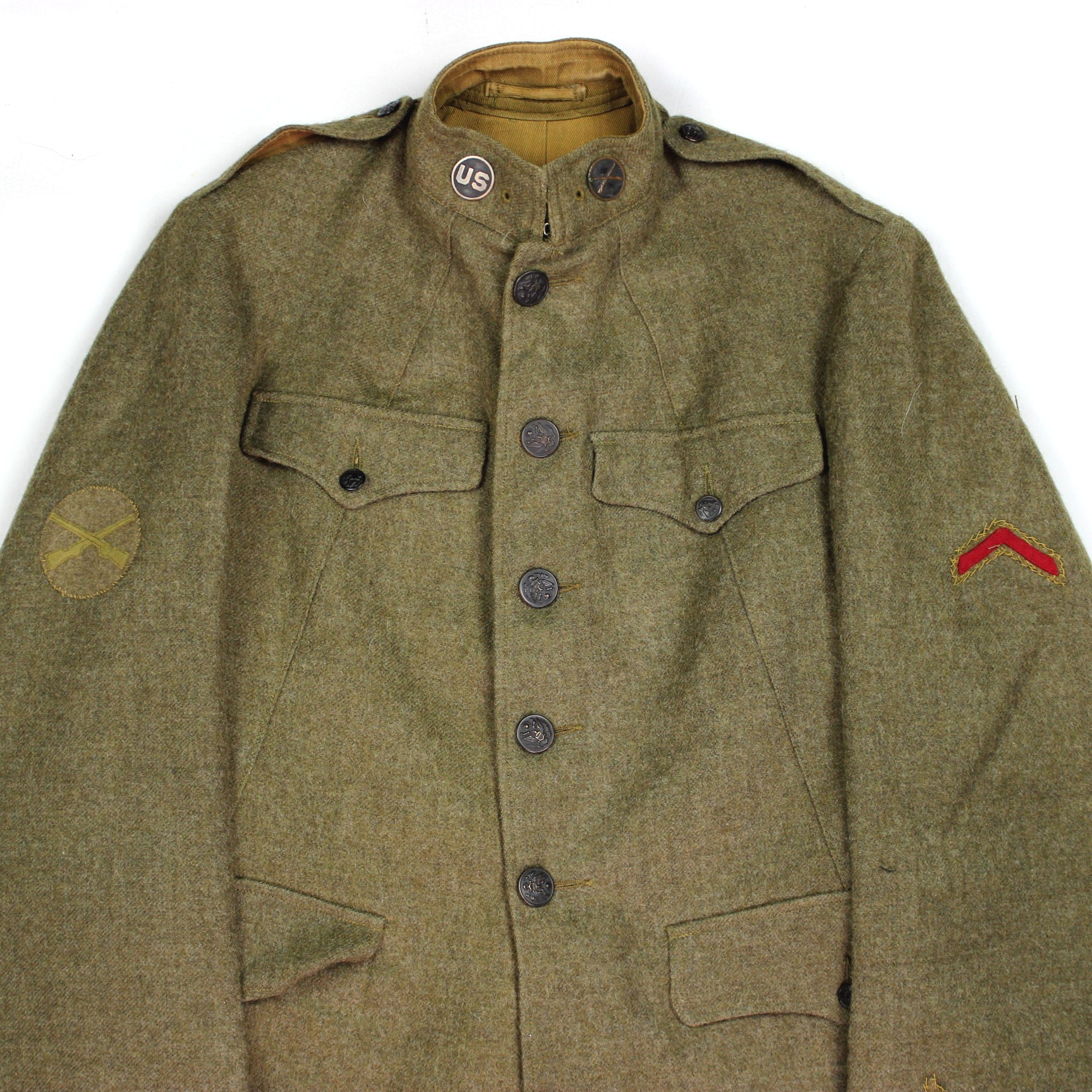 M1918 OD wool Pershing type service coat w/ matching breeches