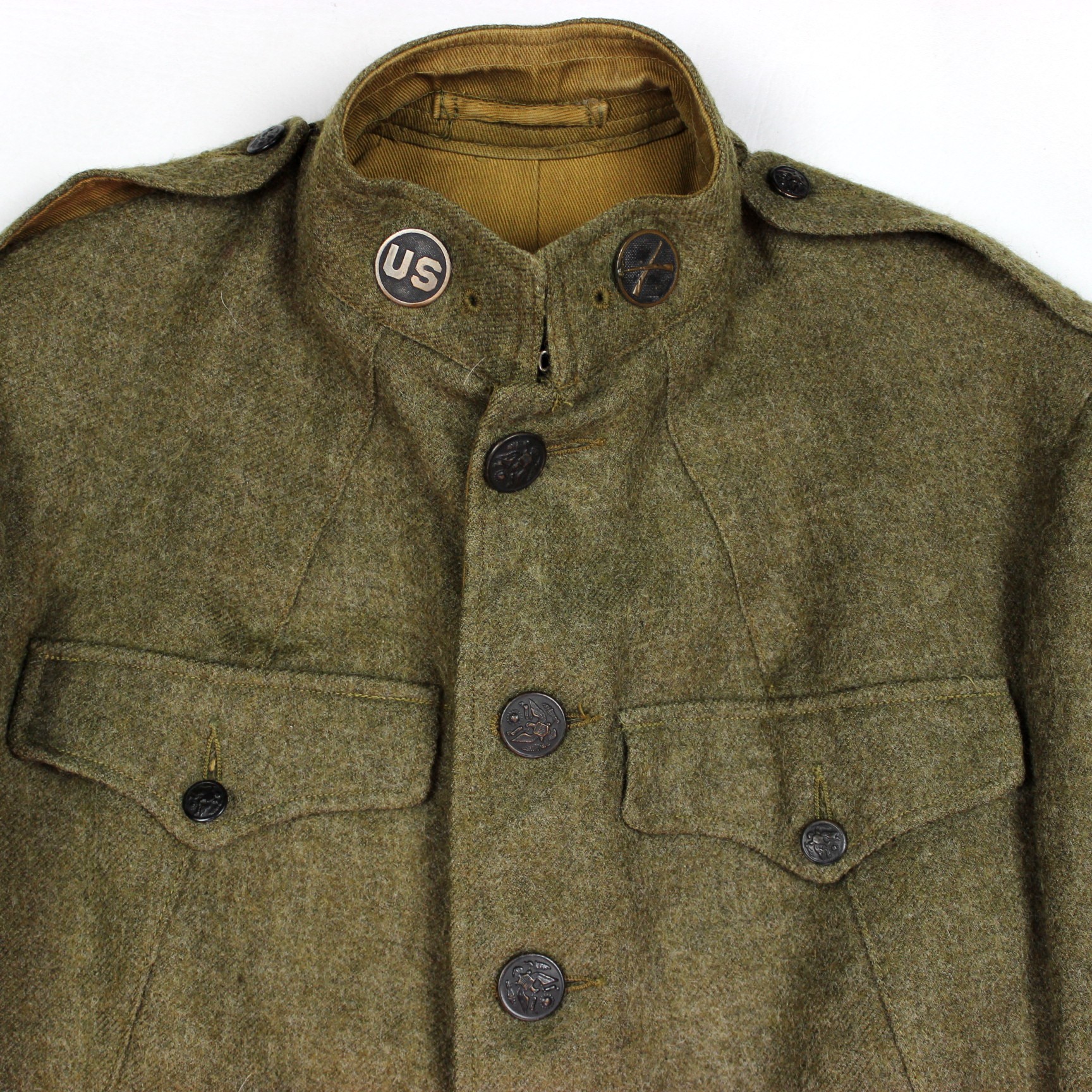 M1918 OD wool Pershing type service coat w/ matching breeches