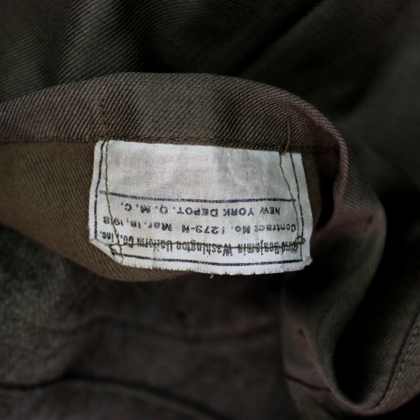 M1917 OD wool service coat - Artillery