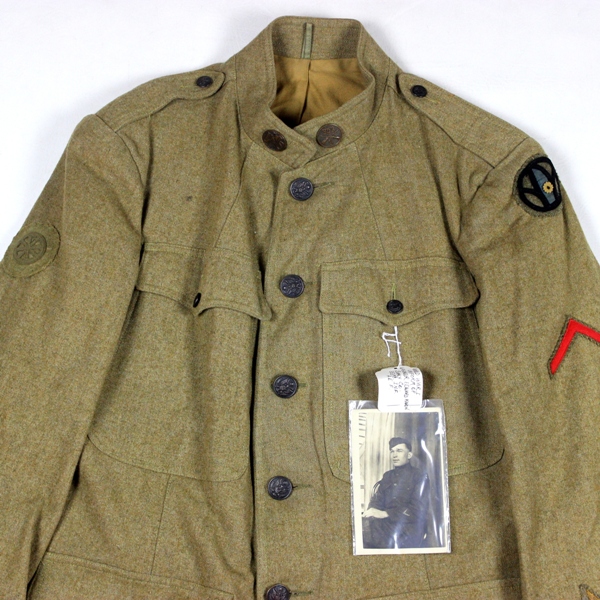 M1917 OD Wool service tunic - 353rd Infantry - 89th ID