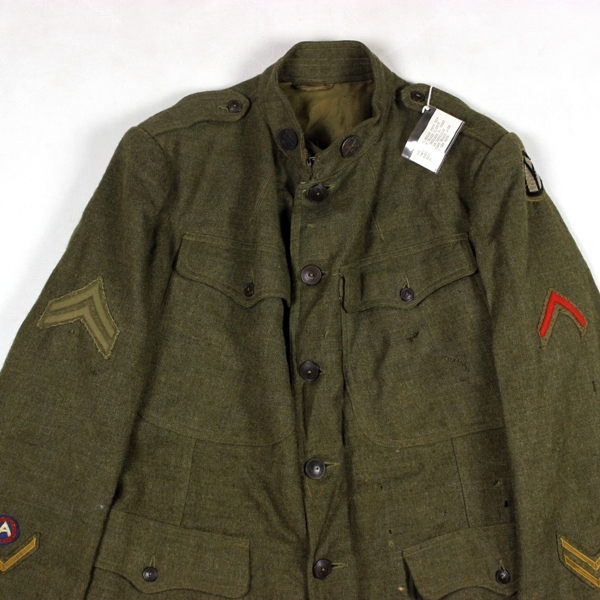 M1917 OD Wool service tunic - 355th Infantry - 89th ID