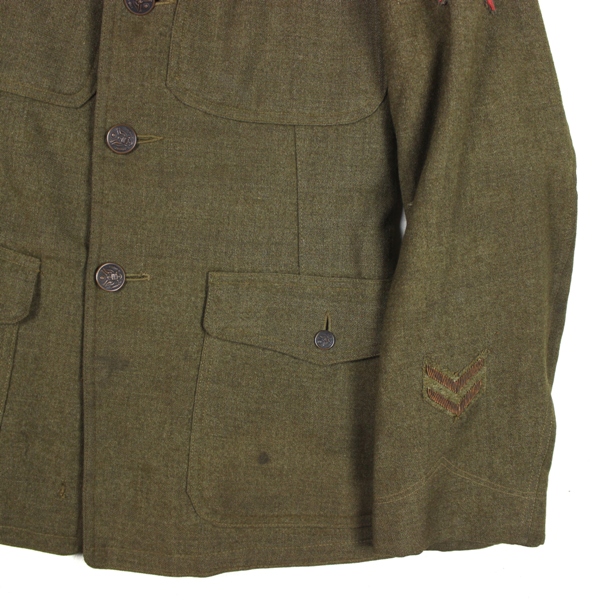 M1917 OD Wool service tunic  - 89th ID / Headquarters