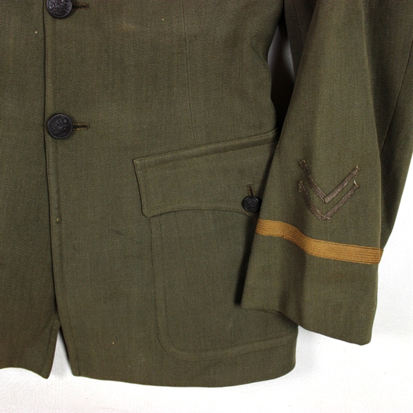 Officers OD Wool service tunic - 340th MG Bn - 89th ID