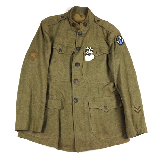 M1917 OD Wool service uniform - 356th Infantry - 89th ID