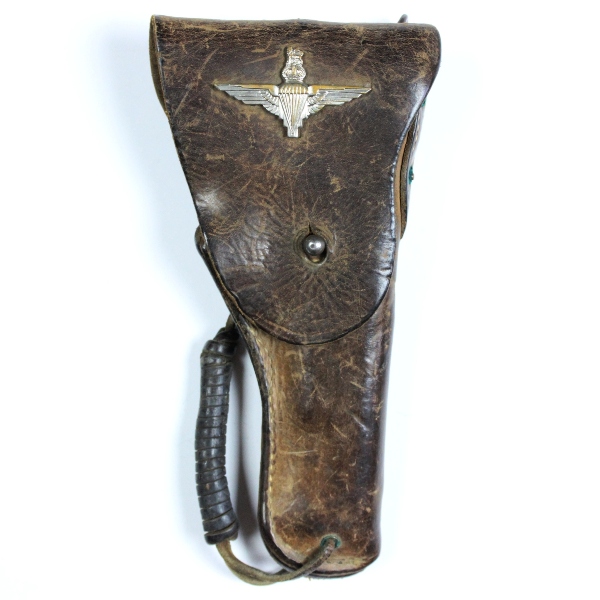 M1916 Colt holster w/ British paratrooper badge - 1943