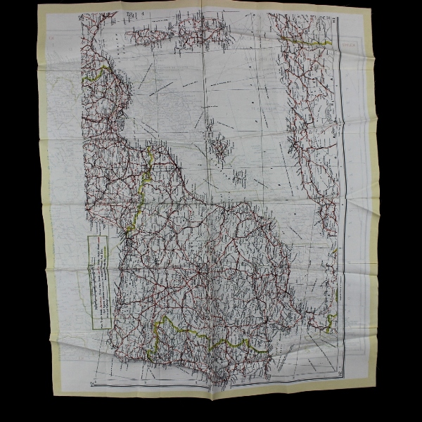 RAF Air Ministry K3/H2 escape silk map - Spain / N. Africa