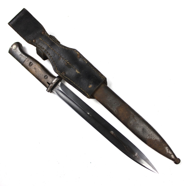 Mauser K98 bayonet w/ scabbard and leather frog