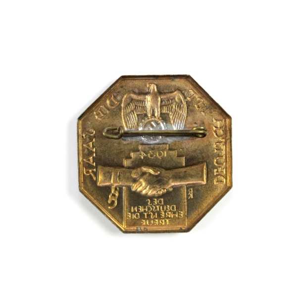 1934 Deutsch 1st Die Saar commemorative badge