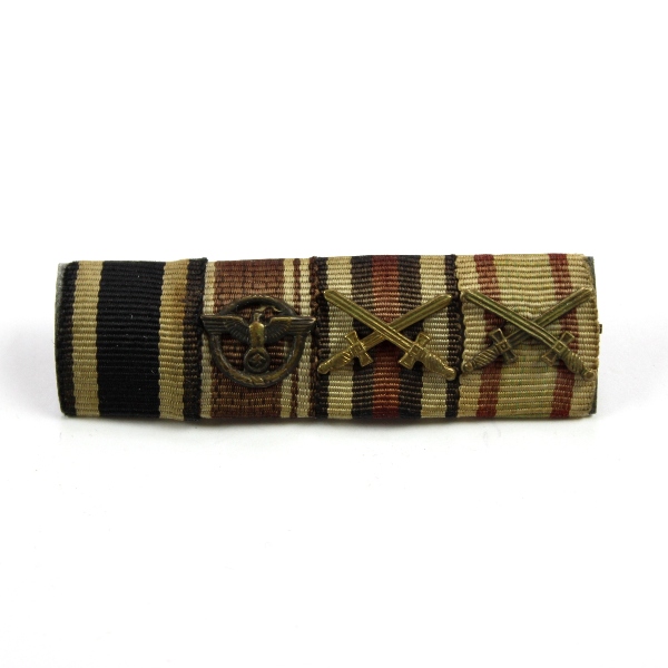 4 place ribbon bar -  Hindenburg Cross - Hungarian War