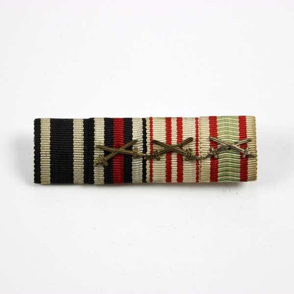 4 place ribbon bar -  Hindenburg Cross - Austrian War Service