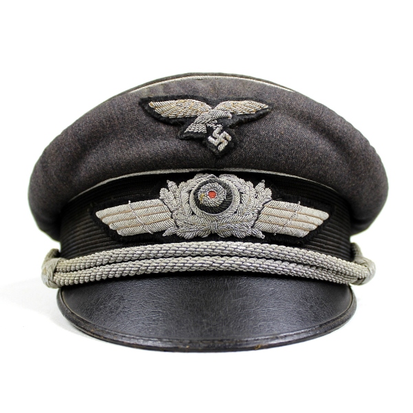 LW officer visor cap w/ bullion eagle, wreath & cockade