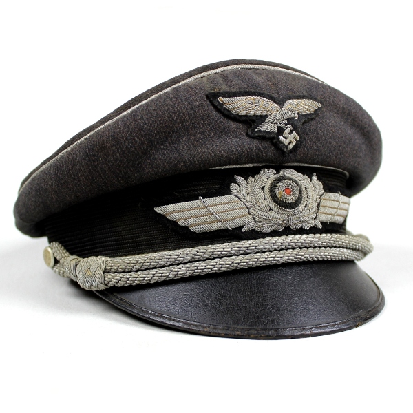 LW officer visor cap w/ bullion eagle, wreath & cockade