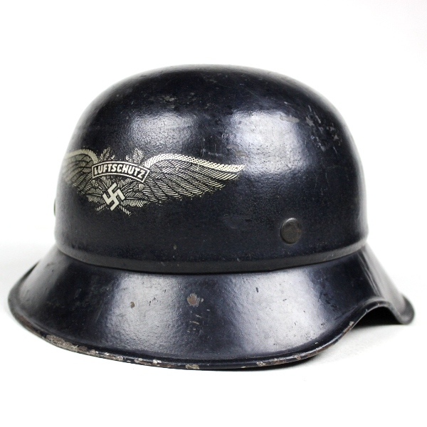 Luftschutz (Civil Defense) steel helmet w/ leather liner