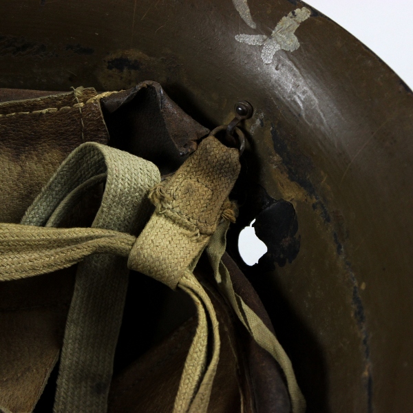 IJN / Naval landing forces type 90 helmet w/ bullet hole