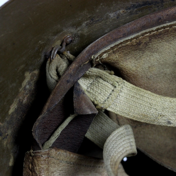 IJN / Naval landing forces type 90 helmet w/ bullet hole