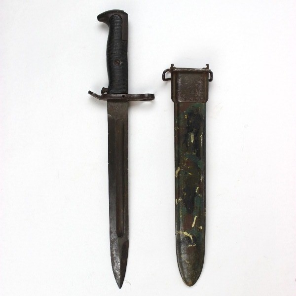 M1 Garand bayonet w/ camouflaged scabbard